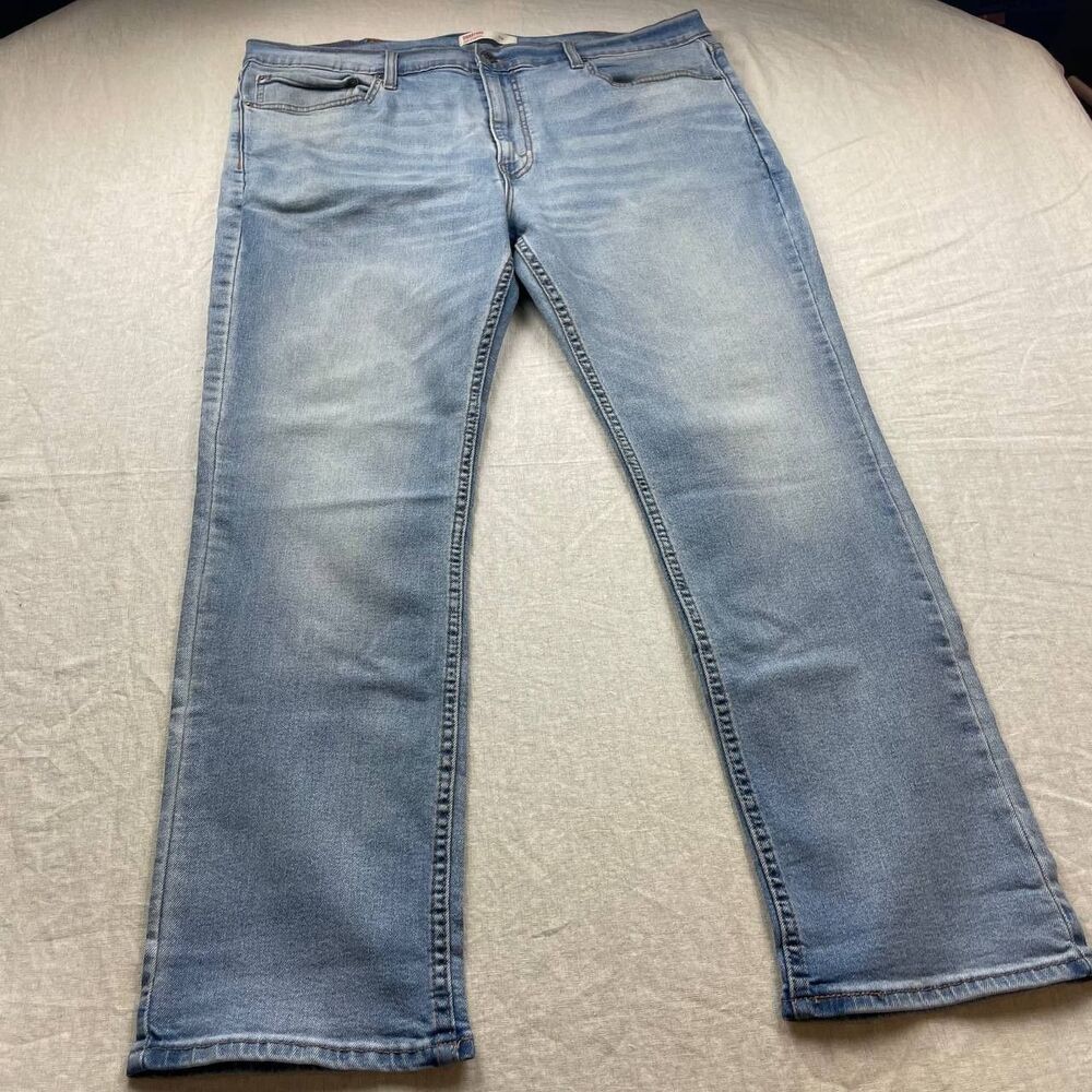 Signature Levi Strauss Mens Slim‎ Jeans Blue Light Wash Denim W40 L30 Pockets